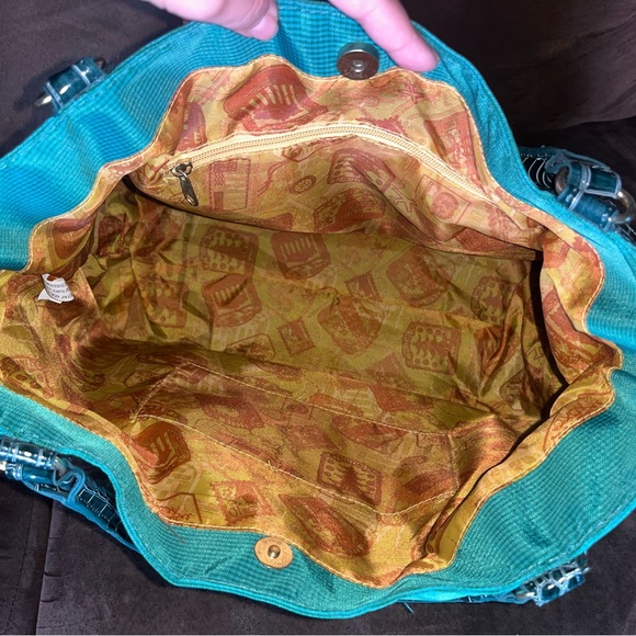 Green Women’s Samantha Brown Large Croc Embossed Tote Bag - Picture 8 of 9